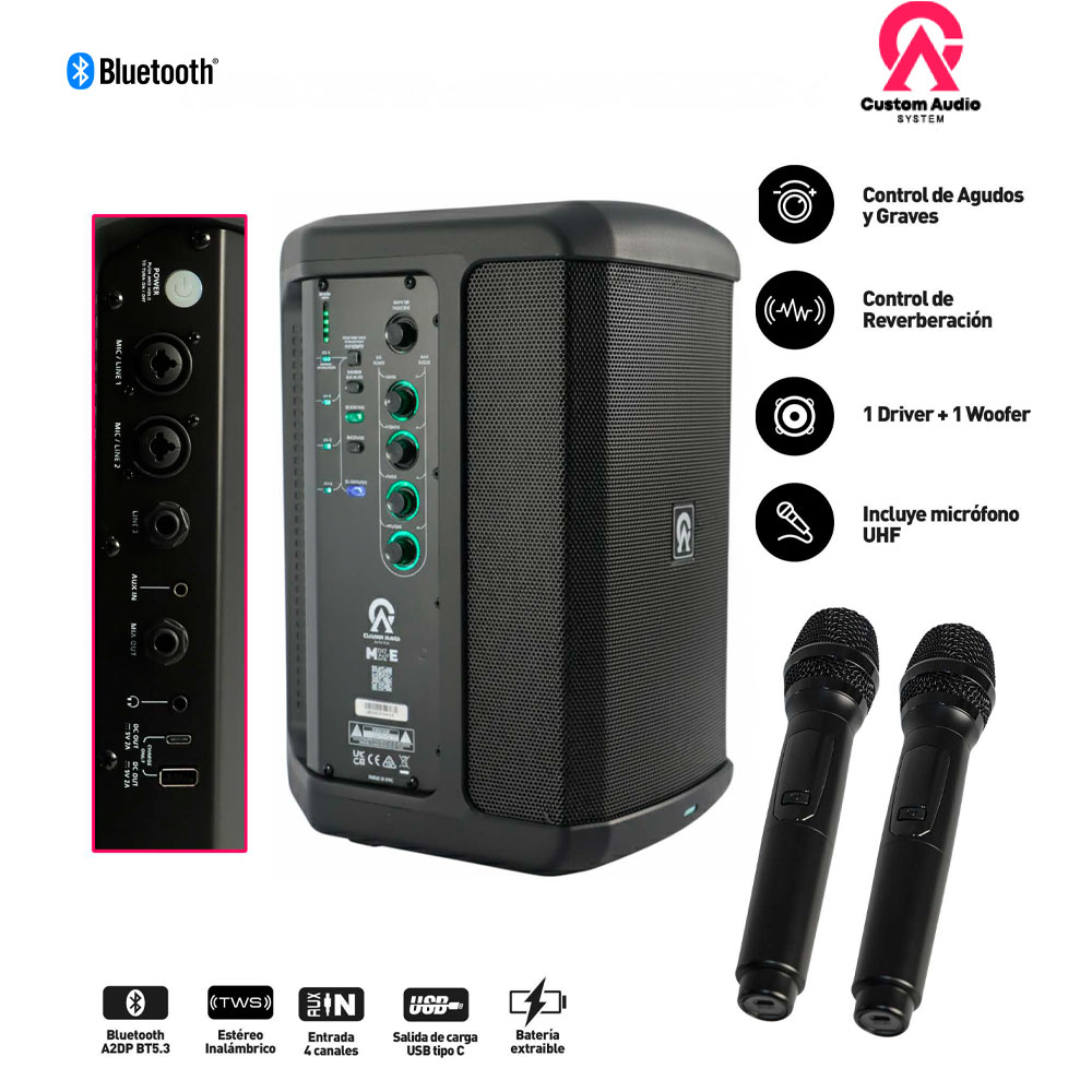 CUSTOM AUDIO SYSTEM MX-E Parlante a Bateria