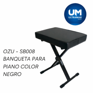 Banqueta piano OZU SB008 plegable negra