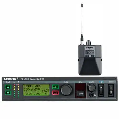 SHURE PSM900 – Sistema de Monitoreo Personal Inalámbrico – P9T + P9RA