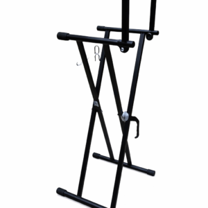 FBR Pedestal Doble para Teclado 2 Pisos Metálico Ajustable 1.5 m