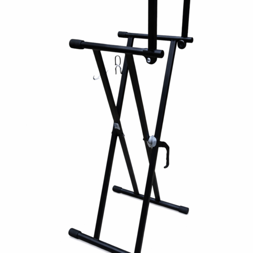 FBR Pedestal Doble para Teclado 2 Pisos Metálico Ajustable 1.5 m