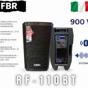FBR Parlante Activo 900W RF-110BT 10” Bluetooth Profesional