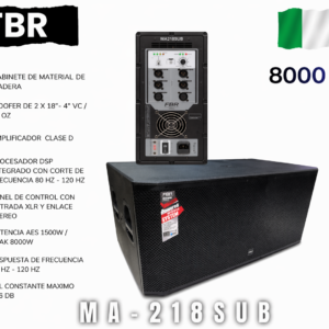 FBR Subwoofer Activo  8000W MA-218SUB Dual 18” Profesional