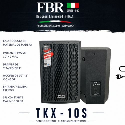 FBR Parlante Pasivo 1200W TKX-10S 10” Profesional