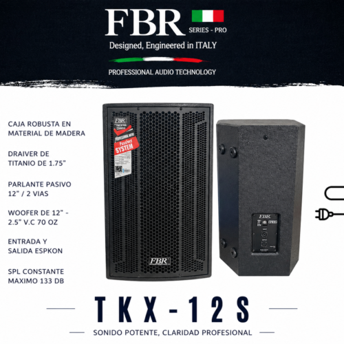 FBR Parlante Pasivo 5000W TKX-12S 12” Profesional