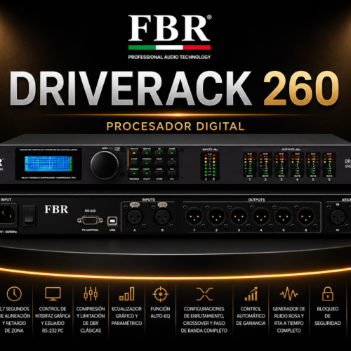 FBR Procesador Driverack 260 Digital Audio Profesional 2x6