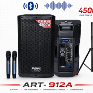 FBR Parlante Activo  4500W ART-912A Bluetooth y Micrófonos