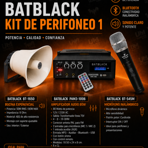 BATBLACK - KIT DE PERIFONEO 1