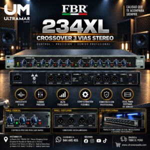 FBR Crossover DBX 234XL 3 Vías Stereo Profesional Audio