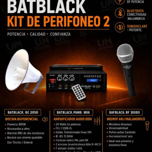 BATBLACK - KIT DE PERIFONEO 2