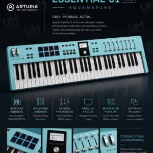 Arturia KeyLab Essential 61 mk3 Aquamarine - MIDI