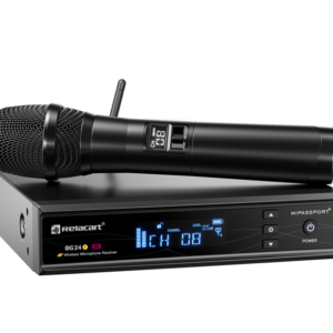Relacart BG-24 Sistema de micrófono inalámbrico Tri-Diversity de un solo canal 2.4G