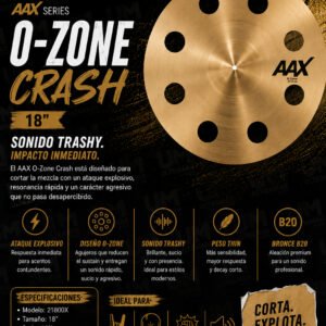 Sabian 21800X AAX 18" O-Zone Crash