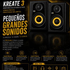 KRK Kreate 3 Monitores de Estudio Activos (Par) | Ultramar Audio