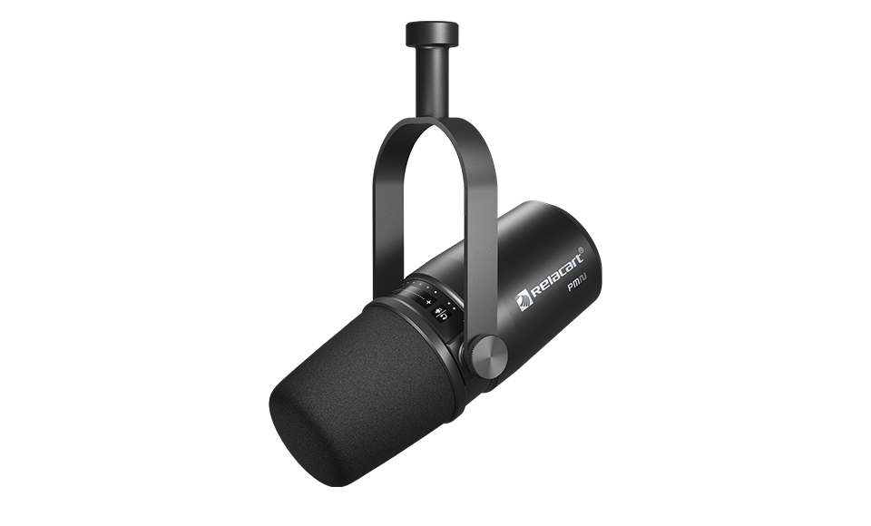Relacart PM2 Micrófono Dinámico Cardioide para Podcast y Streaming USB/XLR - Imagen 4