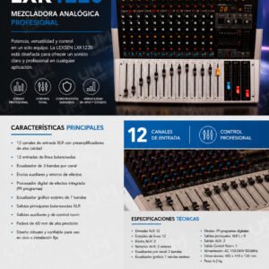 LEXSEN LXK1220 CONSOLA AMPLIFICADA
