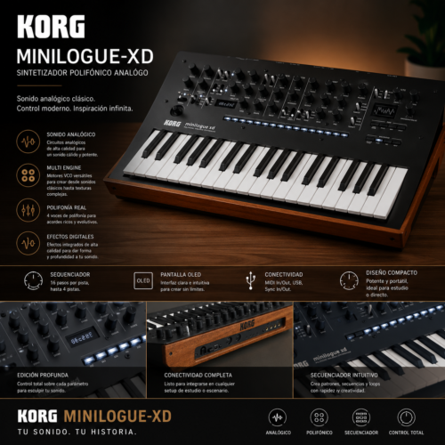 KORG MINILOGUE-XD   SINTETIZADOR POLIFONICO ANALOGO