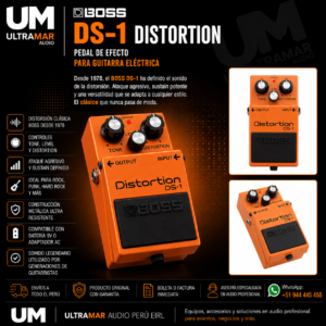 oss DS-1 Pedal de Distorsión Profesional Color Naranja