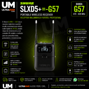 Shure SLXD5+=-G57 Disponible en Ultramar Audio Perú