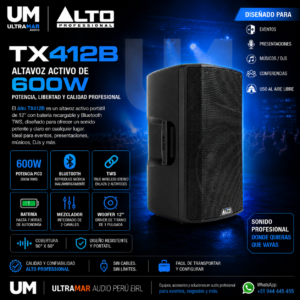 Alto TX412B Disponible en Ultramar Audio Perú