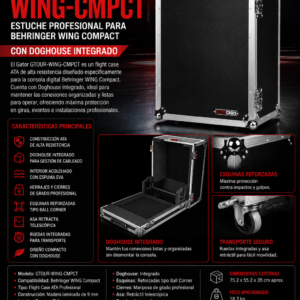 Gator GTOUR-WING-CMPCT para Behringer WING Compact