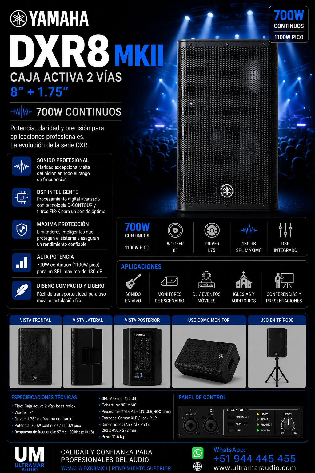 flyer-yamaha-dxr8mkii-ultramar-audio-peru.webp