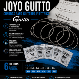 Cuerdas para guitarra electrica JOYO GUITTO GSE-009