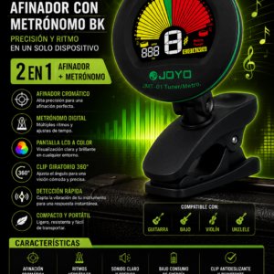 Afinador con Metrónomo BK JMT-01 JOYO