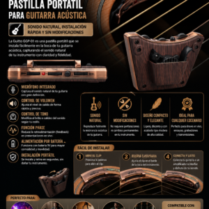 Pastilla Portátil para Guitarra Acústica GGP-01 GUITTO