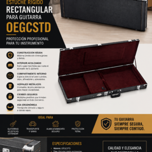 Estuche Rígido Rectangular para Guitarra OEGCSTD | Ortega