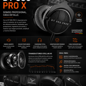 DT 990 PRO X BEYERDYNAMIC Auriculares de Estudio Abiertos