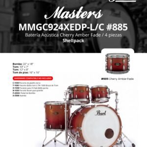 Bateria acustica Cherry amber fade /  4 piezas SHELLPACK MMGC924XEDP-L/C #885 PEARL