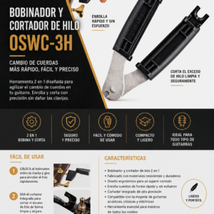 Bobinador y Cortador de Hilo para Guitarra OSWC-3H | Ortega