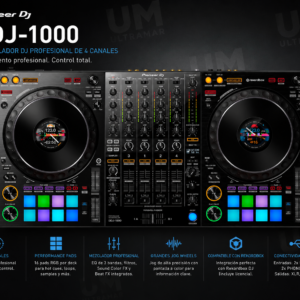 Pioneer DJ DDJ-1000 Controlador DJ profesional de 4 canales