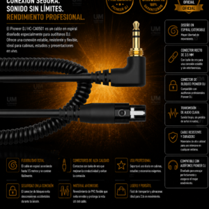 Pioneer DJ HC-CA0501 – Cable de repuesto para el HDJ-X10
