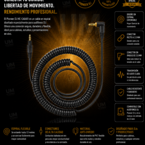 Pioneer DJ HC-CA0601 – Cable de repuesto para el HDJ-X7 y HDJ-X5