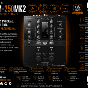 Pioneer DJM-250MK2 Mezclador DJ 2 canales Rekordbox