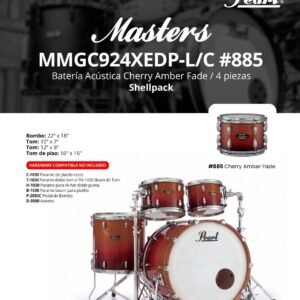 Pearl MMGC924XEDP-L7C #885 Bateria Pearl Masters Maple/Gum cherry amber fade