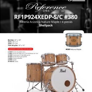 Pearl Reference One RF1P924XEDP-S/C #380 Nature Maple – Shell Pack 4 Piezas