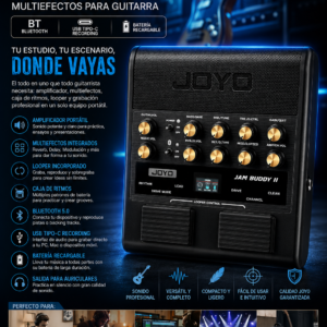 Minipedal Amplificado Multiefectos para Guitarra JAM BUDDY-II JOYO