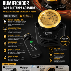 Humidificador para Guitarra Acústica GHD-01 GUITTO