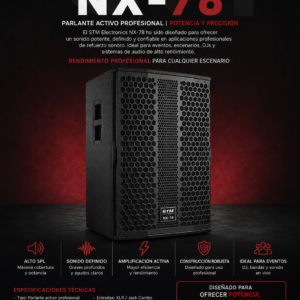 STM Electronics NX-78 – Parlante Activo Profesional de Alta Eficiencia