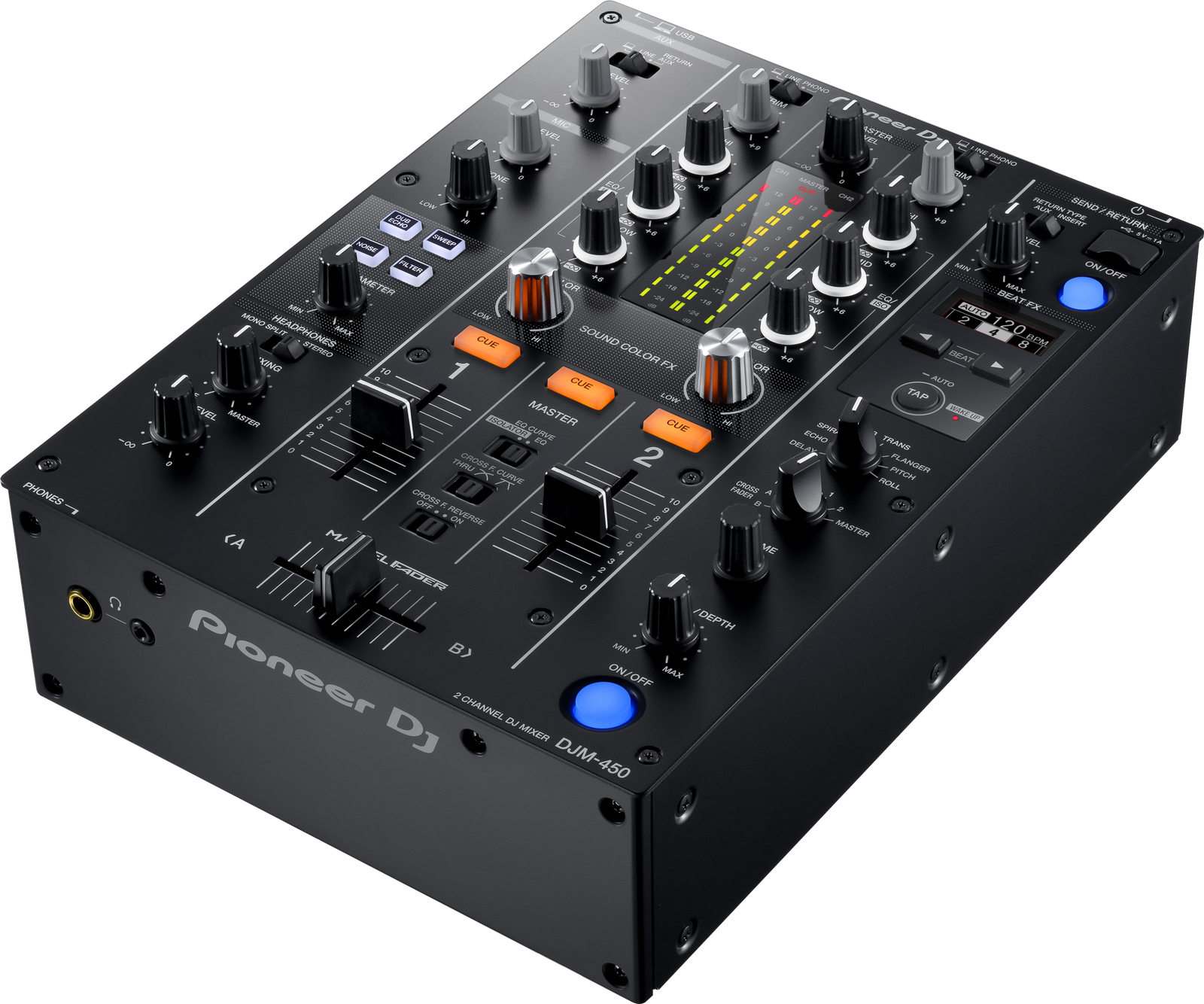 PIONNER DJ DJM-450 Mesa de mezclas DJ de 2 canales con Beat FX - Imagen 3