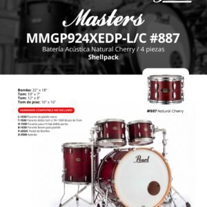 bateria acustica cereza / 4 piezas shellpack  MMGP924XEDP-L/C #887
