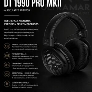 Beyerdynamic DT 1990 Pro MKII – Auriculares Abiertos de Referencia para Estudio