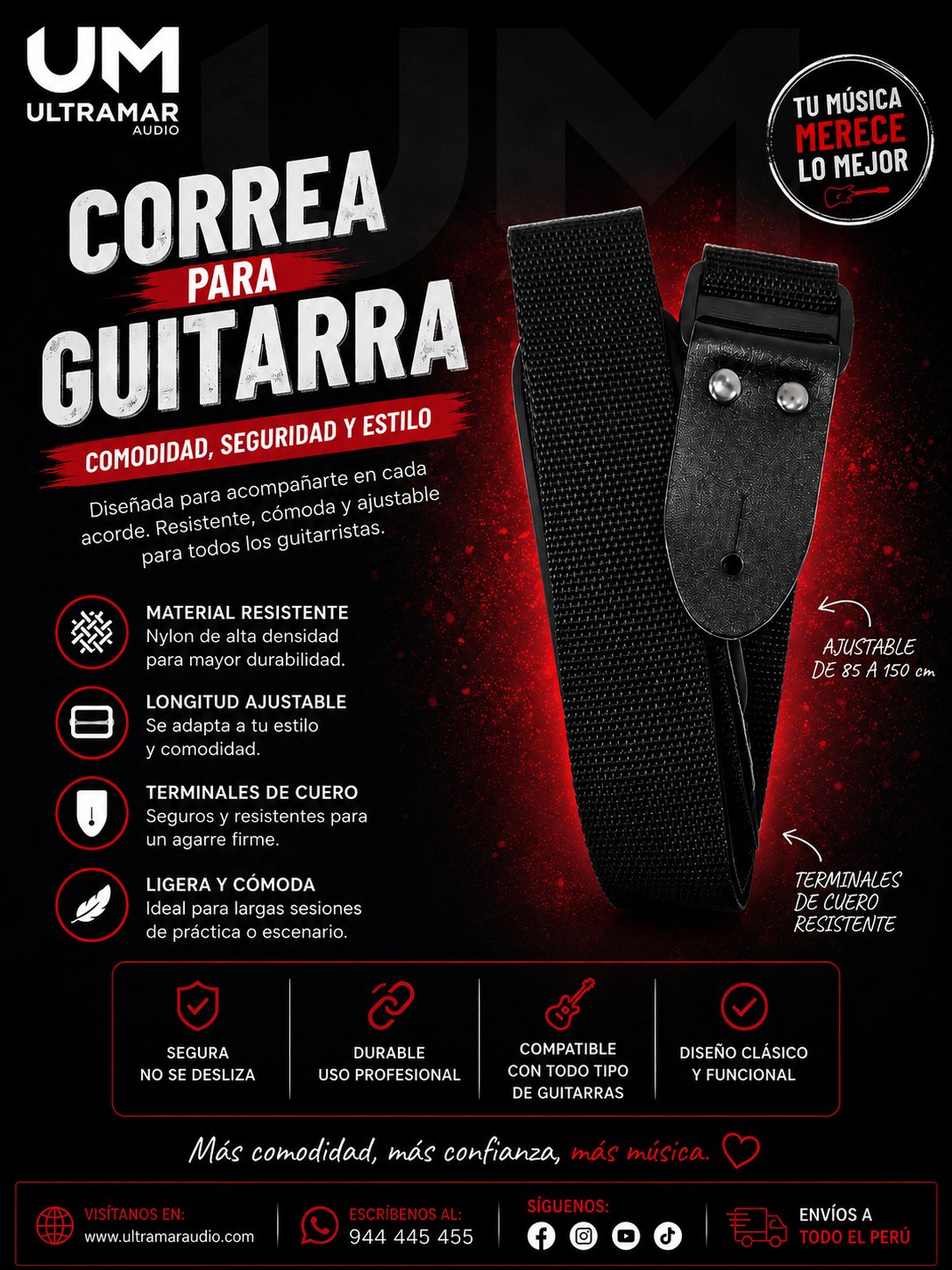 Correa Profesional para Guitarra
