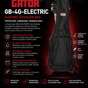 Gator GB-4G-ELECTRIC – Funda Acolchada de Alta Protección para Guitarra Eléctrica