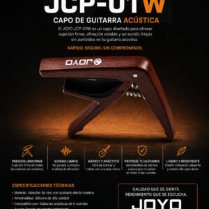 Joyo JCP-01W – Capotraste con Resorte Profesional para Guitarra Eléctrica y Acústica