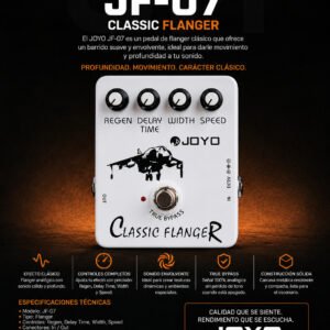 Joyo JF-07 Classic Flanger – Pedal de Efecto Modulación Analógica para Guitarra