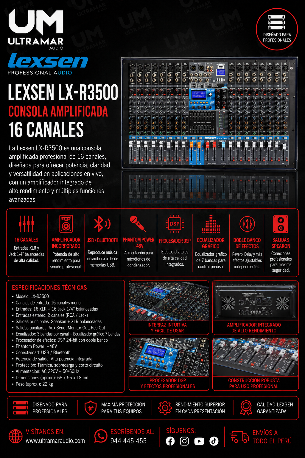 Crown XLS 1002 – Amplificador de Potencia Profesional de 2 Canales con Tecnología DriveCore™ 2